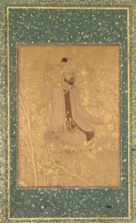 Érudit assis, fragment de bordure de l