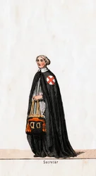 Secrétaire, costume pour la pièce de Shakespeare, Henry VIII, 19ème siècle
