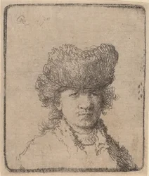 Autoportrait avec un bonnet de fourrure