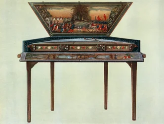 Dulcimer du XVIIe siècle de la collection H. Boddington, 1948