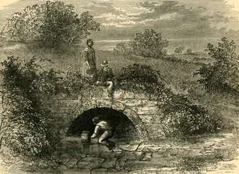 Puits des bergers en 1820, vers 1876