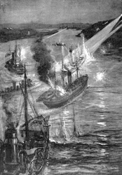 Bataille navale lors de la guerre russo-japonaise, 1904