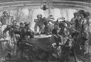 Signature du Traité de Nankin, vers 1880
