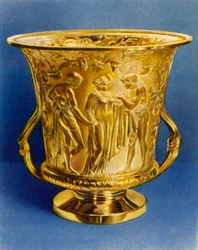 Coupe en argent doré