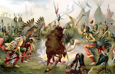 Danse de guerre Sioux, 1888
