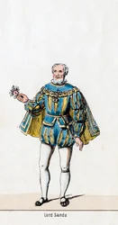 Sir William Sands, costume pour la pièce de Shakespeare, Henry VIII, 19ème siècle