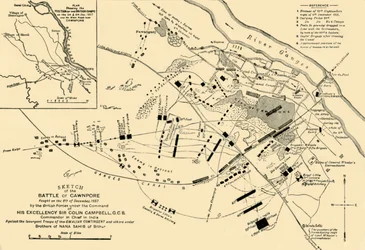 Esquisse de la bataille de Cawnpore, 1857, 1901