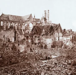 Cathédrale de Soissons, Soissons, nord de la France, vers 1914-1918