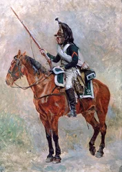 Soldat à cheval, 19e siècle