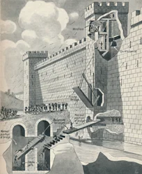 Quelques méthodes merveilleuses par lesquelles les châteaux médiévaux étaient défendus, vers 1934