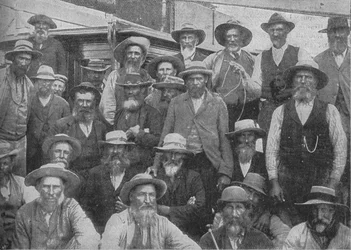 Certains des officiers de Cronje capturés à Paardeberg, vers 1900, 1902