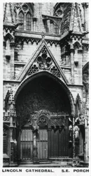 Porche sud-est, cathédrale de Lincoln, vers 1920