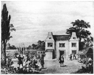 Jardins de printemps, site de Lowndes Square, Londres, fin 18e siècle