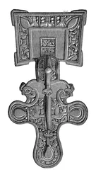 Fibule à tête carrée, de Ragley Park, Warwickshire, 1893