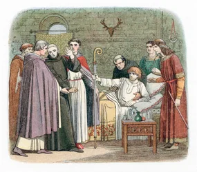 Saint Anselme acceptant à contrecœur l