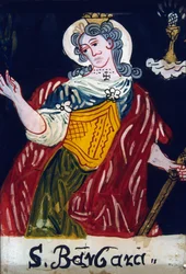Sainte Barbe, vierge martyre chrétienne, 19e siècle