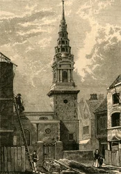 Église St. Brides, Fleet Street, 1824