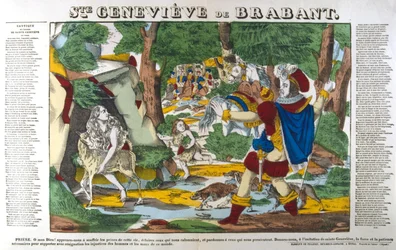 Sainte Geneviève de Brabant dans la forêt