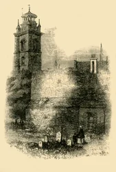 St. Giless, Cripplegate, montrant le vieux mur, vers 1872
