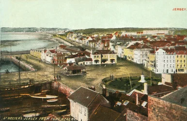 Saint Heliers Jersey depuis Fort Regent, 1906