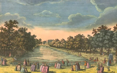 St James Park & Buckingham House, vers 1763