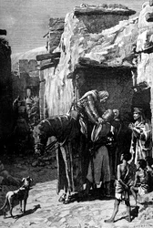 Saint Louis, Roi de France, cherchant refuge contre les Sarrasins, 1909