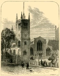 Église Sainte-Marguerite, vue du nord-ouest, 1881