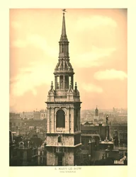 St Mary-Le-Bow, Le Clocher, milieu-fin du XIXe siècle