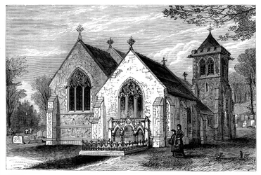 Église Saint-Michel et la tombe de Benjamin Disraeli 1804-1881, fin du 19e siècle