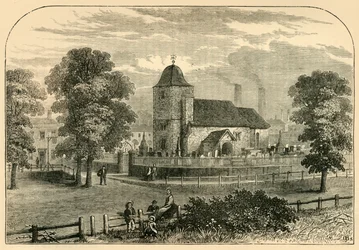 Église Saint-Pancras en 1820, vers 1876