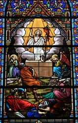 Vitrail. La Résurrection du Christ, Douarnenez, France