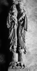 Statues de Saint Pierre et Saint Paul Sculpture anonyme. 13ème-14ème siècle Cathédrale San Salvador de Oviedo, Espagne