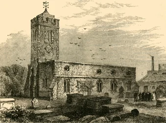 Église de Stoke Newington, 1750, vers 1876