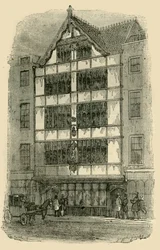 Façade de rue de Crosby Hall, vers 1872