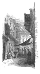 Rue à Suez, vers 1882