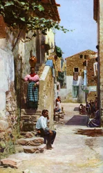 Scène de rue, Taormina, Sicile, Italie