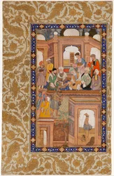 Réunion soufie. Miniature de Nafahat al-Uns Breaths of Fellowship par Jami