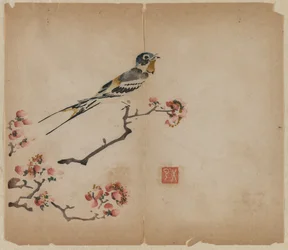Hirondelle sur Branche de Pêcher en Fleurs, 1368-1644