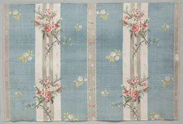 Fragment de taffetas, fin des années 1700