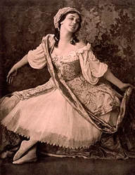 Tamara Karsavina, ballerine russe, dans le ballet Le Pavillon d
