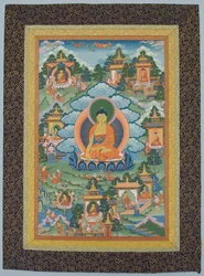 Tangka avec Bouddha, 19ème siècle