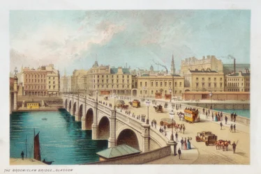 Pont de Telford sur la Clyde à Broomielaw, Glasgow, 1891