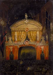 Temple Bar illuminé pour le mariage du prince de Galles, 11 mars 1863