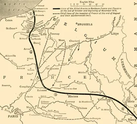 Les armées alliées en France et en Flandre, Première Guerre mondiale, 1914, vers 1920