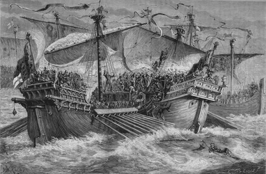 La bataille de Douvres, 24 août 1217, vers 1880