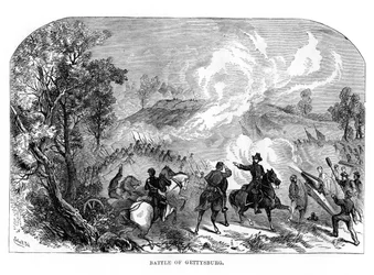 La bataille de Gettysburg, guerre civile américaine, 1-3 juillet 1863, 1872