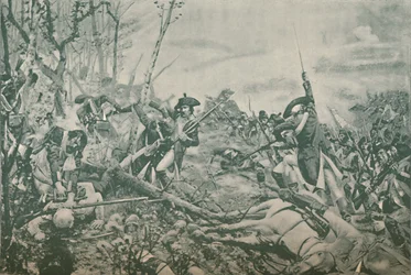 La bataille de Jemmapes, près de Mons, Belgique, 6 novembre 1792