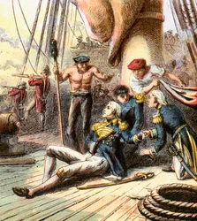 La bataille de Trafalgar, 1805, vers les années 1850