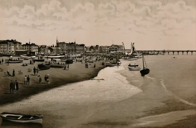 La plage, Yarmouth, vers 1880