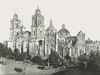 La Cathédrale, Mexico, Mexique, 1895